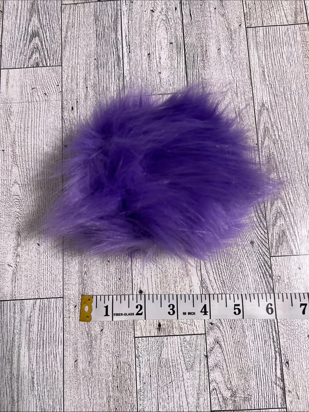 Large 5 inch Iris Faux Fur Pom Keychain - Purse Charm Women Accessories